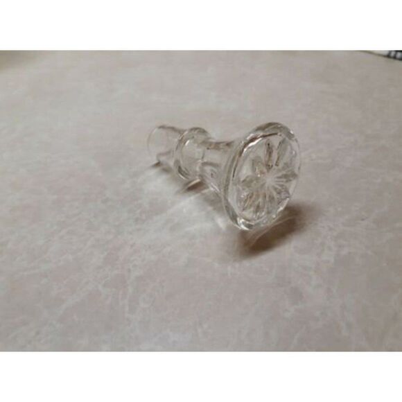 Vintage Anchor Hocking Early American EAPC Prescut Clear Cruet with Lid - Picture 12 of 12